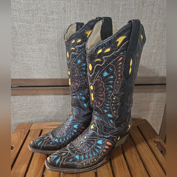 Corral Shoes - Corral Butterfly Leather Boots